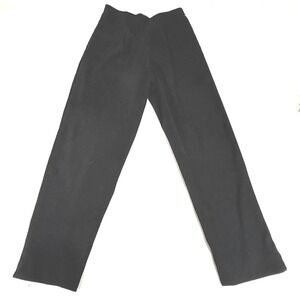 Briggs Petite Black High Rise Straight Leg Dress Pants 10P Elastic Waist Pleated